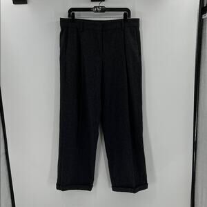 'S MaxMara Women's Pleated Wide Leg Wool Blend Trousers - Charcoal - 12